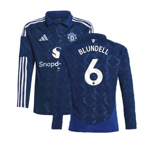 2024-2025 Man Utd Long Sleeve Away Shirt (Kids) (Blundell 6)