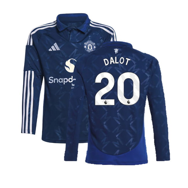 2024-2025 Man Utd Long Sleeve Away Shirt (Kids) (Dalot 20)