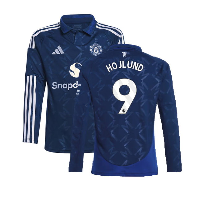 2024-2025 Man Utd Long Sleeve Away Shirt (Kids) (Hojlund 9)