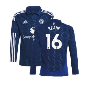 2024-2025 Man Utd Long Sleeve Away Shirt (Kids) (Keane 16)