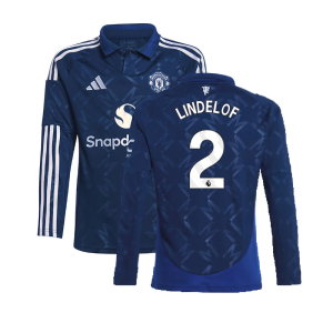 2024-2025 Man Utd Long Sleeve Away Shirt (Kids) (Lindelof 2)