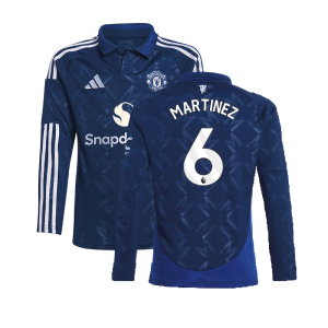 2024-2025 Man Utd Long Sleeve Away Shirt (Kids) (Martinez 6)