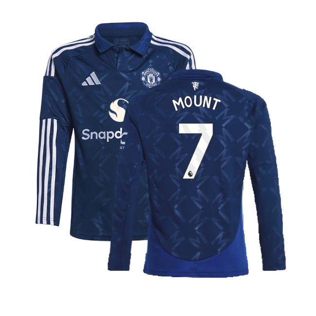 2024-2025 Man Utd Long Sleeve Away Shirt (Kids) (Mount 7)