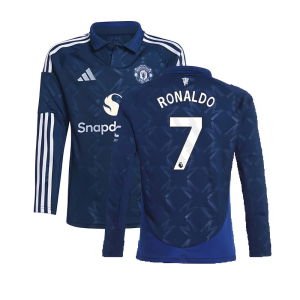 2024-2025 Man Utd Long Sleeve Away Shirt (Kids) (Ronaldo 7)