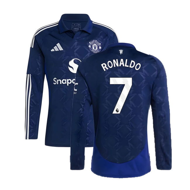 2024-2025 Man Utd Long Sleeve Away Shirt (Ronaldo 7)