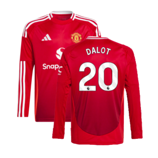 2024-2025 Man Utd Long Sleeve Home Shirt (Kids) (Dalot 20)