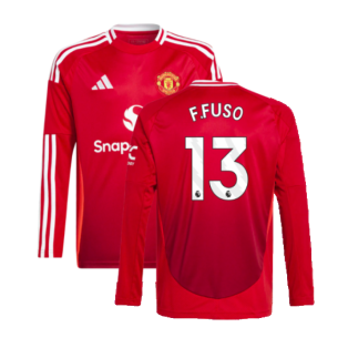 2024-2025 Man Utd Long Sleeve Home Shirt (Kids) (F.Fuso 13)