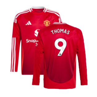 2024-2025 Man Utd Long Sleeve Home Shirt (Kids) (Thomas 9)
