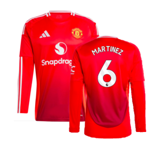 2024-2025 Man Utd Long Sleeve Home Shirt (Martinez 6)