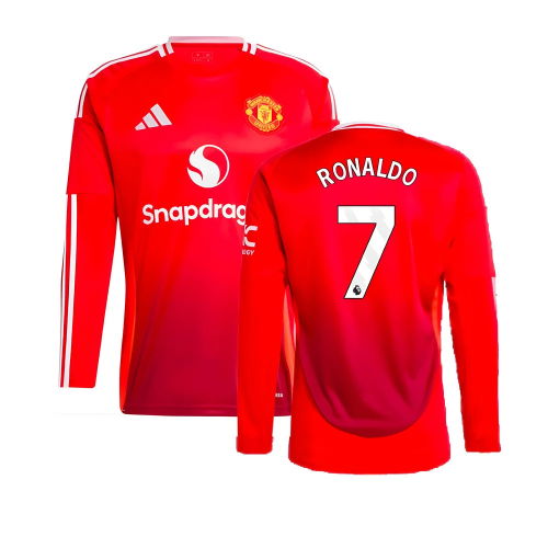 2024-2025 Man Utd Long Sleeve Home Shirt (Ronaldo 7)