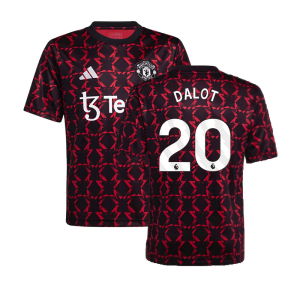 2024-2025 Man Utd Pre-Match Shirt (Black) - Kids (Dalot 20)