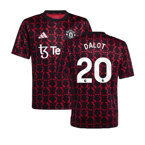 2024-2025 Man Utd Pre-Match Shirt (Black) - Kids (Dalot 20)