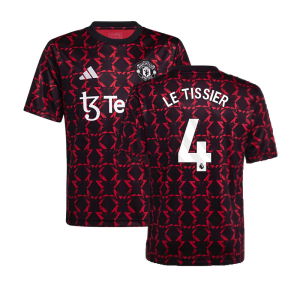 2024-2025 Man Utd Pre-Match Shirt (Black) - Kids (Le Tissier 4)