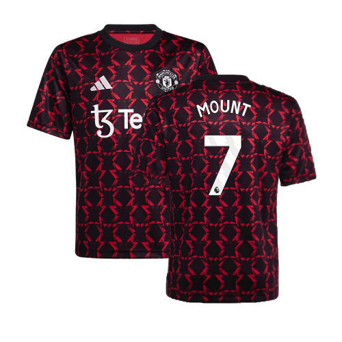 2024-2025 Man Utd Pre-Match Shirt (Black) - Kids (Mount 7)