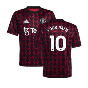 2024-2025 Man Utd Pre-Match Shirt (Black) - Kids