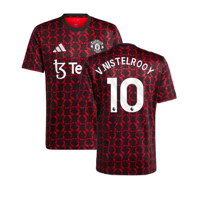 2024-2025 Man Utd Pre-Match Shirt (Black) (V.Nistelrooy 10)