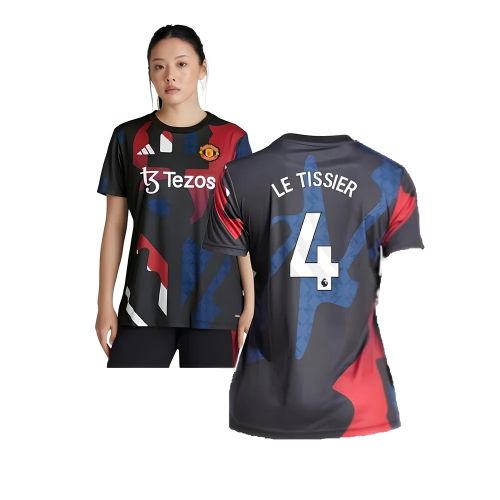 2024-2025 Man Utd Pre-Match Shirt (Black) - Womens (Le Tissier 4)