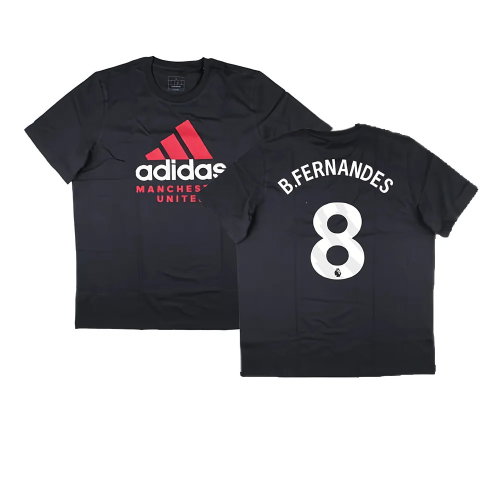 2024-2025 Man Utd Seasonal Graphic Tee (Night Grey) (B.Fernandes 8)