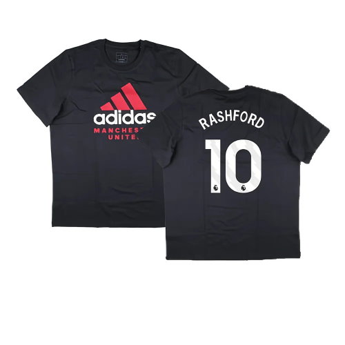 2024-2025 Man Utd Seasonal Graphic Tee (Night Grey) (Rashford 10)