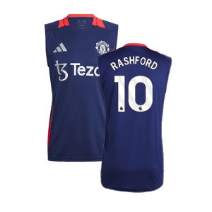 2024-2025 Man Utd Sleeveless Jersey (Night Indigo) (Rashford 10)