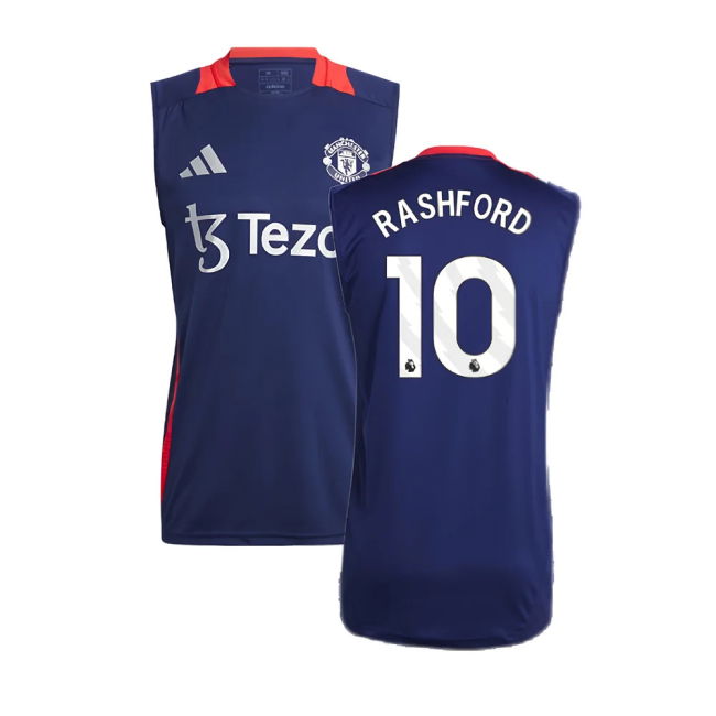 2024-2025 Man Utd Sleeveless Jersey (Night Indigo) (Rashford 10)