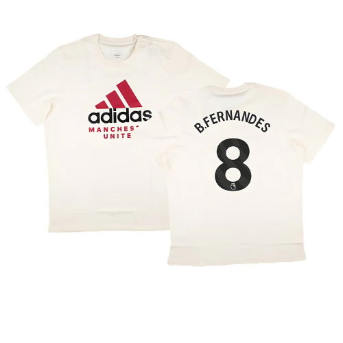 2024-2025 Man Utd SZN Graphic Tee (Cream White) (B.Fernandes 8)