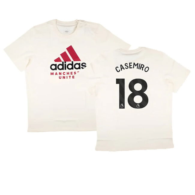 2024-2025 Man Utd SZN Graphic Tee (Cream White) (Casemiro 18)