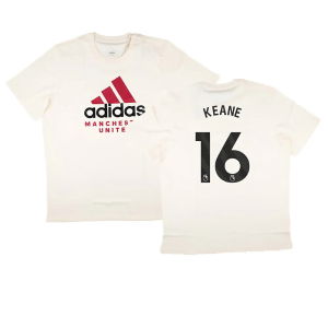 2024-2025 Man Utd SZN Graphic Tee (Cream White) (Keane 16)