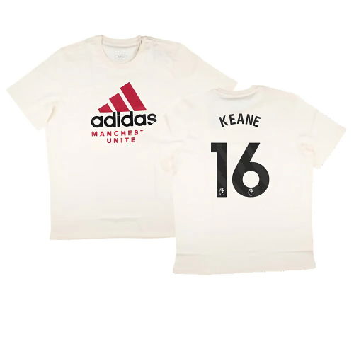 2024-2025 Man Utd SZN Graphic Tee (Cream White) (Keane 16)