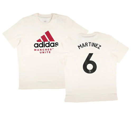 2024-2025 Man Utd SZN Graphic Tee (Cream White) (Martinez 6)