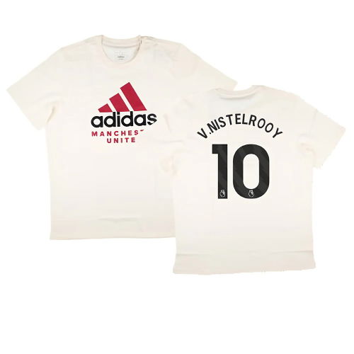 2024-2025 Man Utd SZN Graphic Tee (Cream White) (V.Nistelrooy 10)