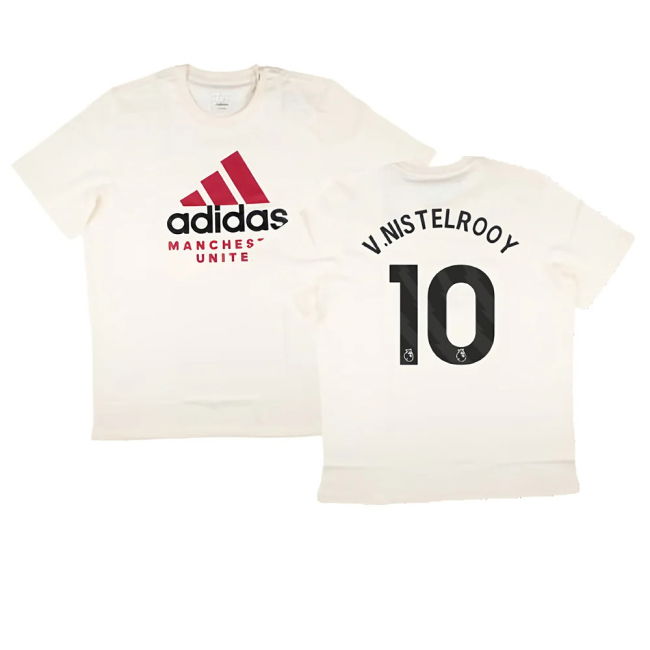 2024-2025 Man Utd SZN Graphic Tee (Cream White) (V.Nistelrooy 10)