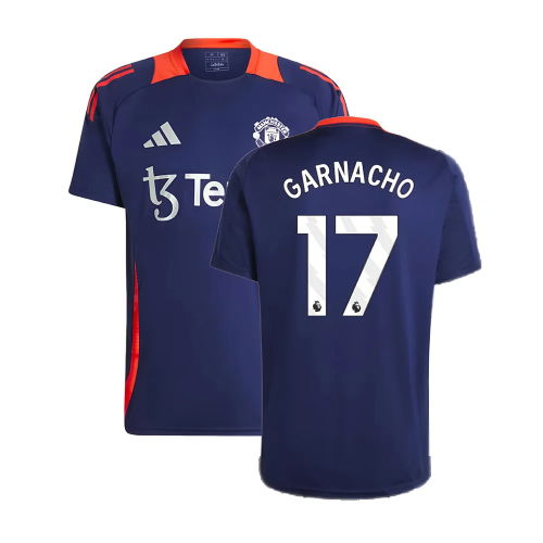 2024-2025 Man Utd Training Jersey (Night Indigo) (Garnacho 17)