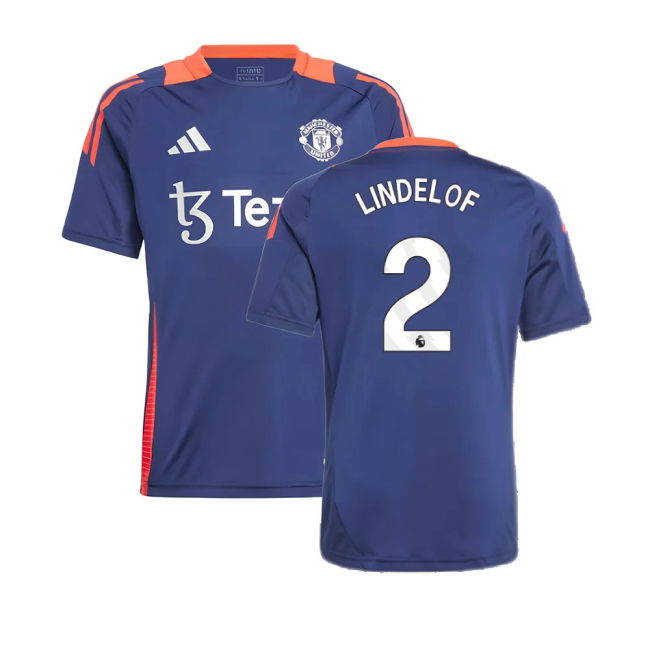 2024-2025 Man Utd Training Jersey (Night Indigo) - Kids (Lindelof 2)