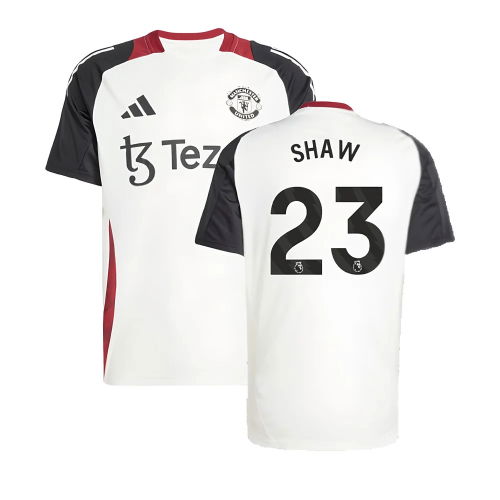 2024-2025 Man Utd Training Jersey (Off White) (Shaw 23)