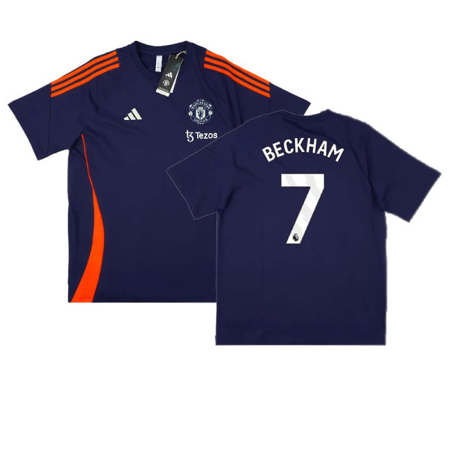2024-2025 Man Utd Training Tee (Night Indigo) (Beckham 7)