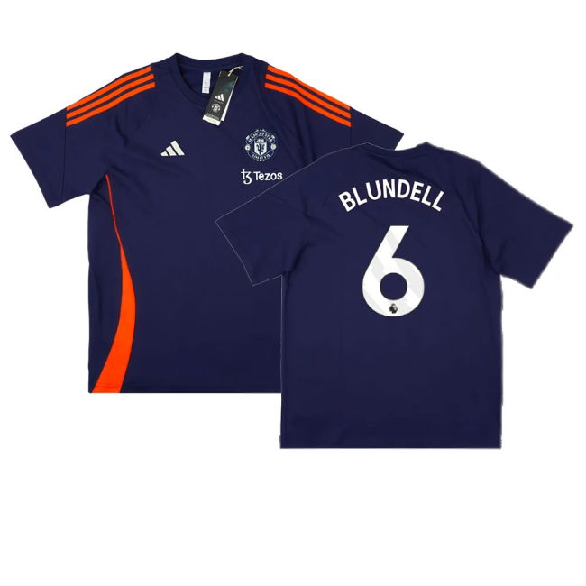 2024-2025 Man Utd Training Tee (Night Indigo) (Blundell 6)