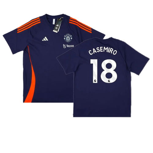 2024-2025 Man Utd Training Tee (Night Indigo) (Casemiro 18)