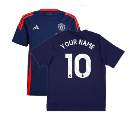 2024-2025 Man Utd Training Tee (Night Indigo) - Kids (Your Name)