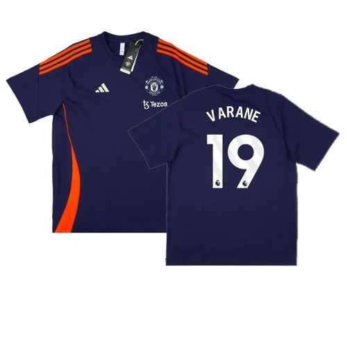 2024-2025 Man Utd Training Tee (Night Indigo) (Varane 19)