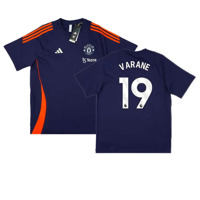 2024-2025 Man Utd Training Tee (Night Indigo) (Varane 19)