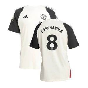 2024-2025 Man Utd Training Tee (Off White) (B.Fernandes 8)