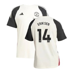 2024-2025 Man Utd Training Tee (Off White) (Eriksen 14)