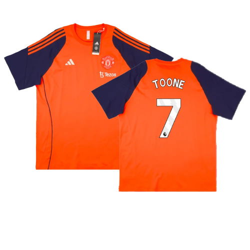 2024-2025 Man Utd Training Tee (Red) (Toone 7)