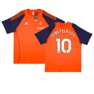 2024-2025 Man Utd Training Tee (Red) (V.Nistelrooy 10)