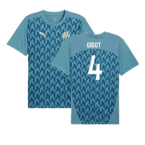 2024-2025 Marseille Pre-Match Shirt (Bold Blue) (Gigot 4)
