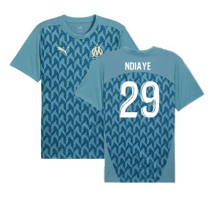 2024-2025 Marseille Pre-Match Shirt (Bold Blue) (Ndiaye 29)