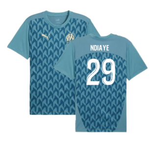 2024-2025 Marseille Pre-Match Shirt (Bold Blue) (Ndiaye 29)