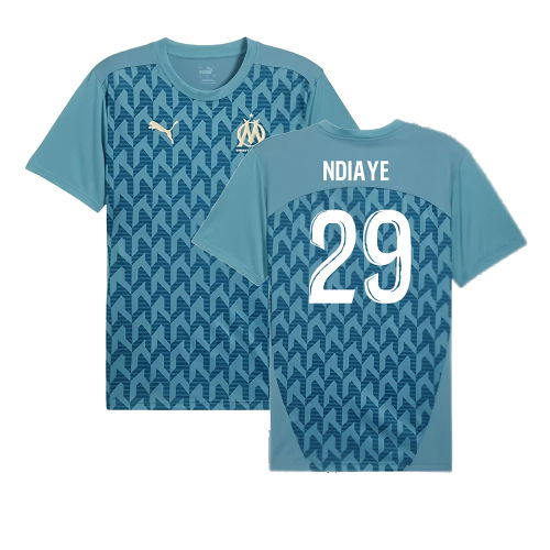 2024-2025 Marseille Pre-Match Shirt (Bold Blue) (Ndiaye 29)