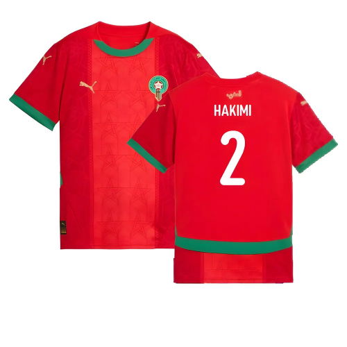2024-2025 Morocco Home Shirt (Kids) (Hakimi 2)